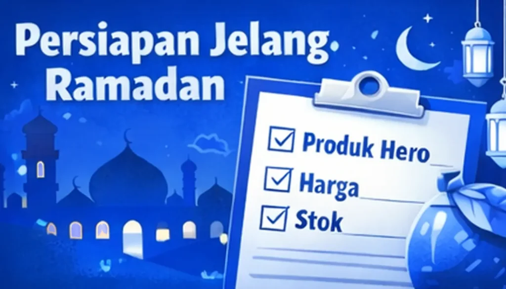 Persiapan jelang Ramadan: checklist monitor kompetitor (produk hero, harga, stok).